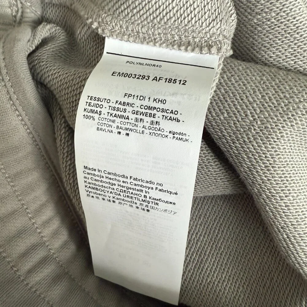 Emporio Armani Mens Gray Cotton Joggers Pocket Sweatpants Logo, XXL